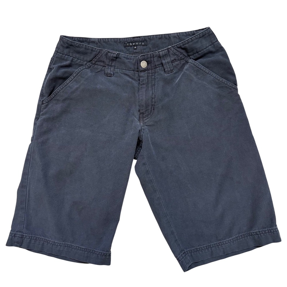 Theory Cargo‎ Shorts Style 60284258 Men Black Cotton Utility 30 Quiet Luxury